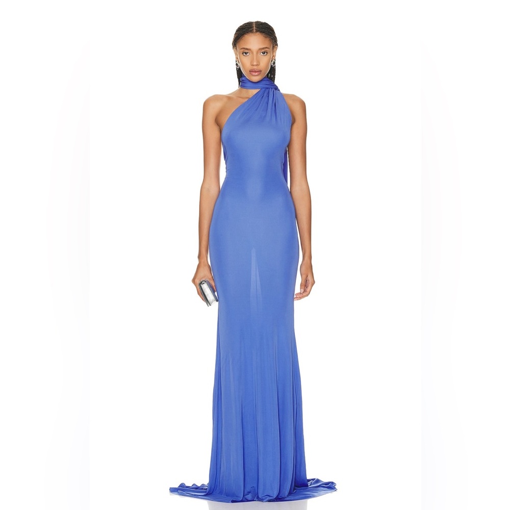 Alex Perry Elegant Blue One-Shoulder Dress